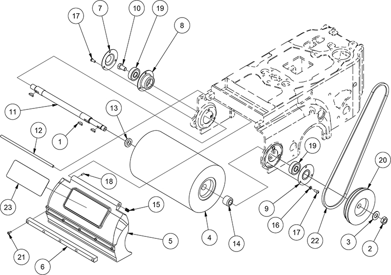 American 12 drum assembly