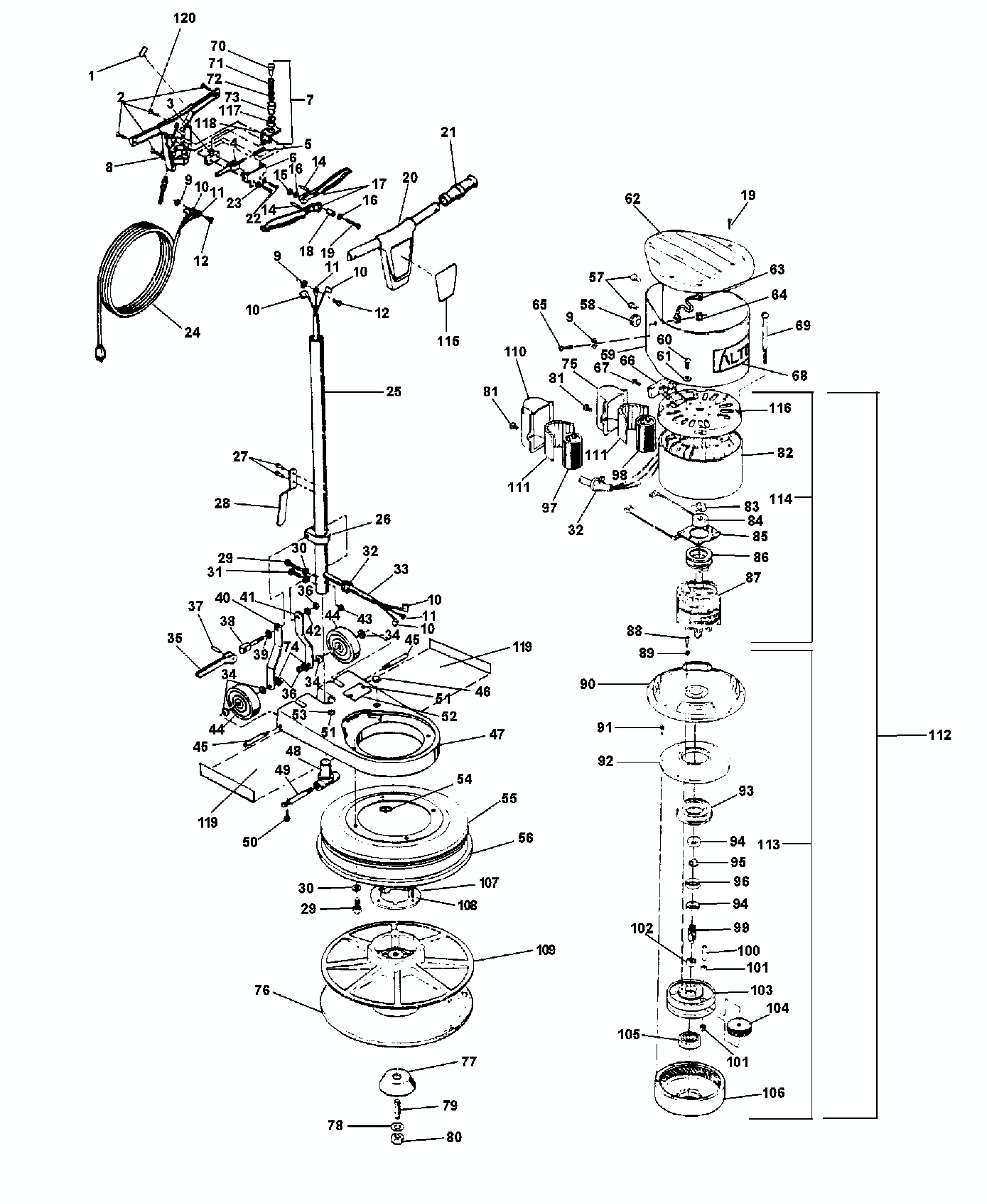 clarke-sander-1600DC-main-assembly