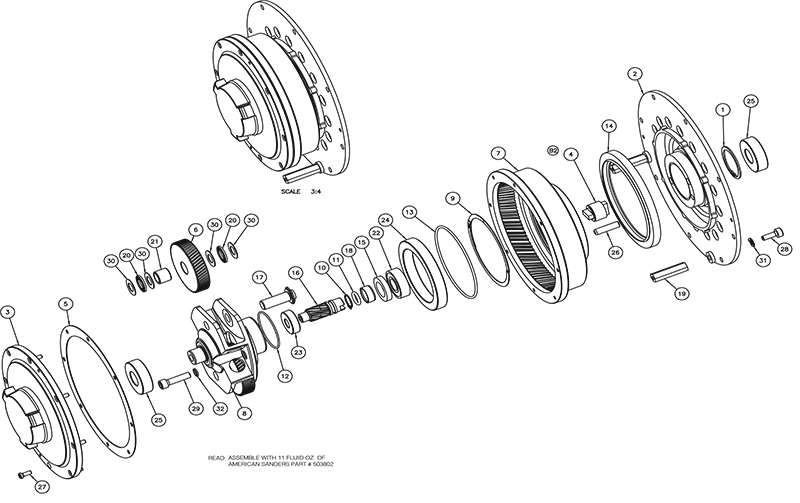 FM HDTR Gearbox Assembly